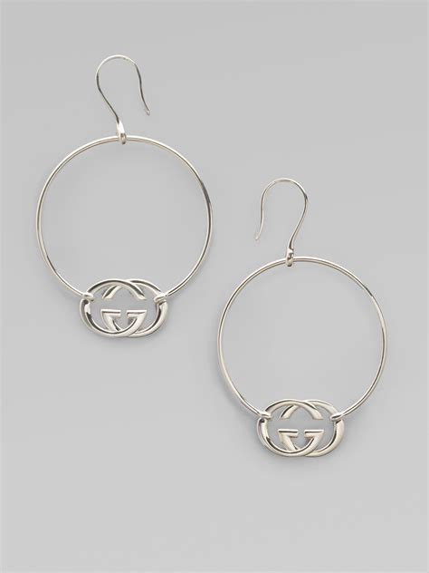 gucci earring hoops|gucci sterling silver hoop earrings.